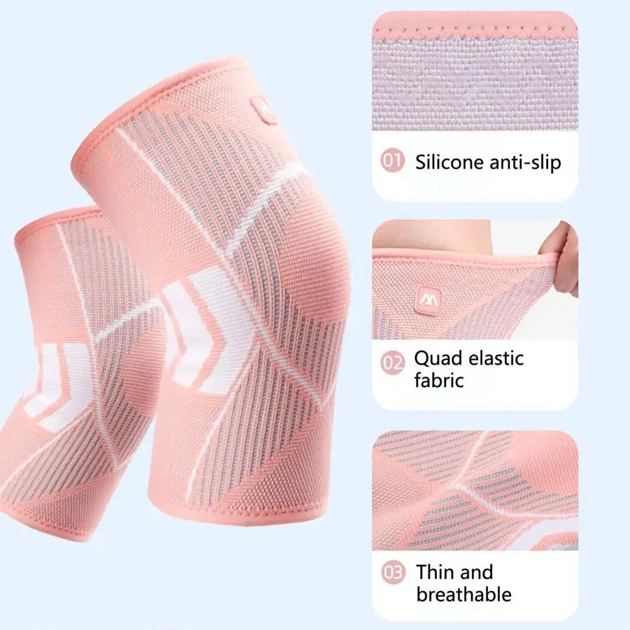 2Pcs Knee Supports Brace for Women Knee Compression Knee ​Pads Arthritis Joint Pain Relief Blue Pink Sports Running Protector