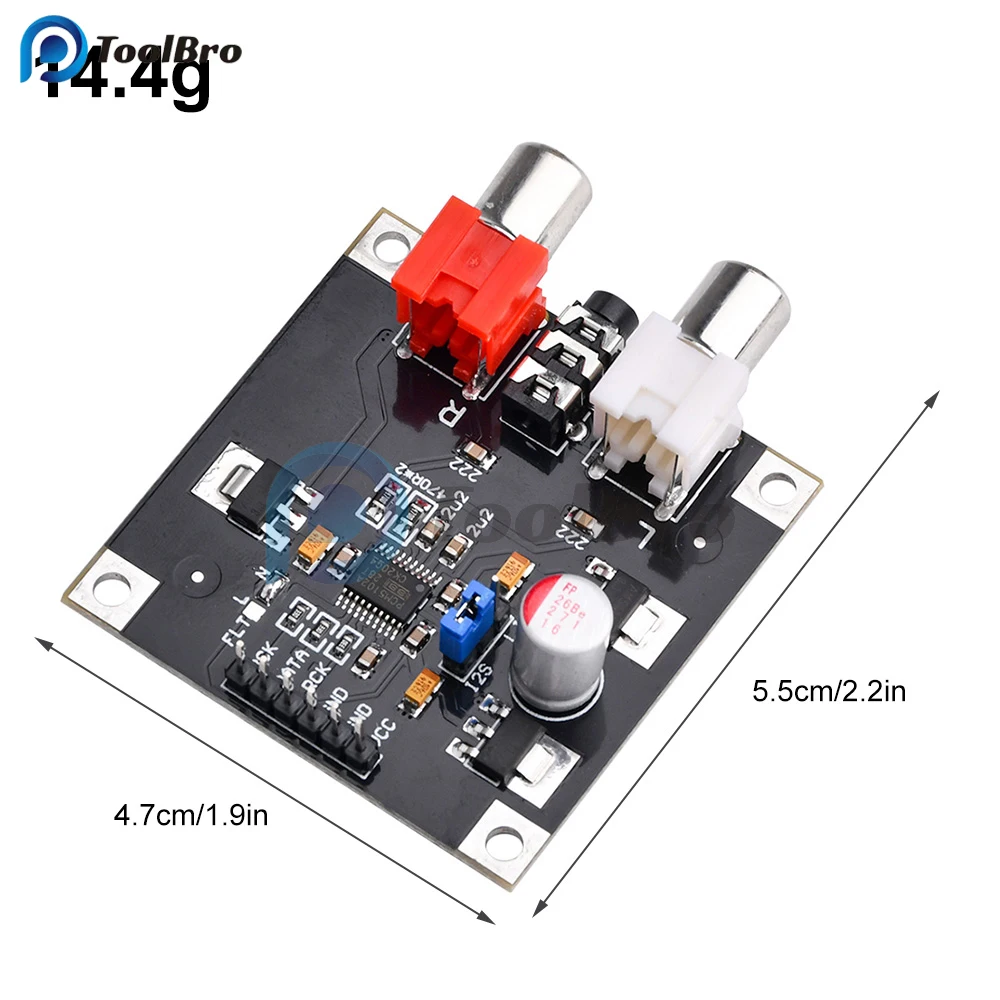 Imagem -06 - Placa do Jogador do Decodificador I2s do Dac Pcm5102 Pcm5102a 32bit para Arduino