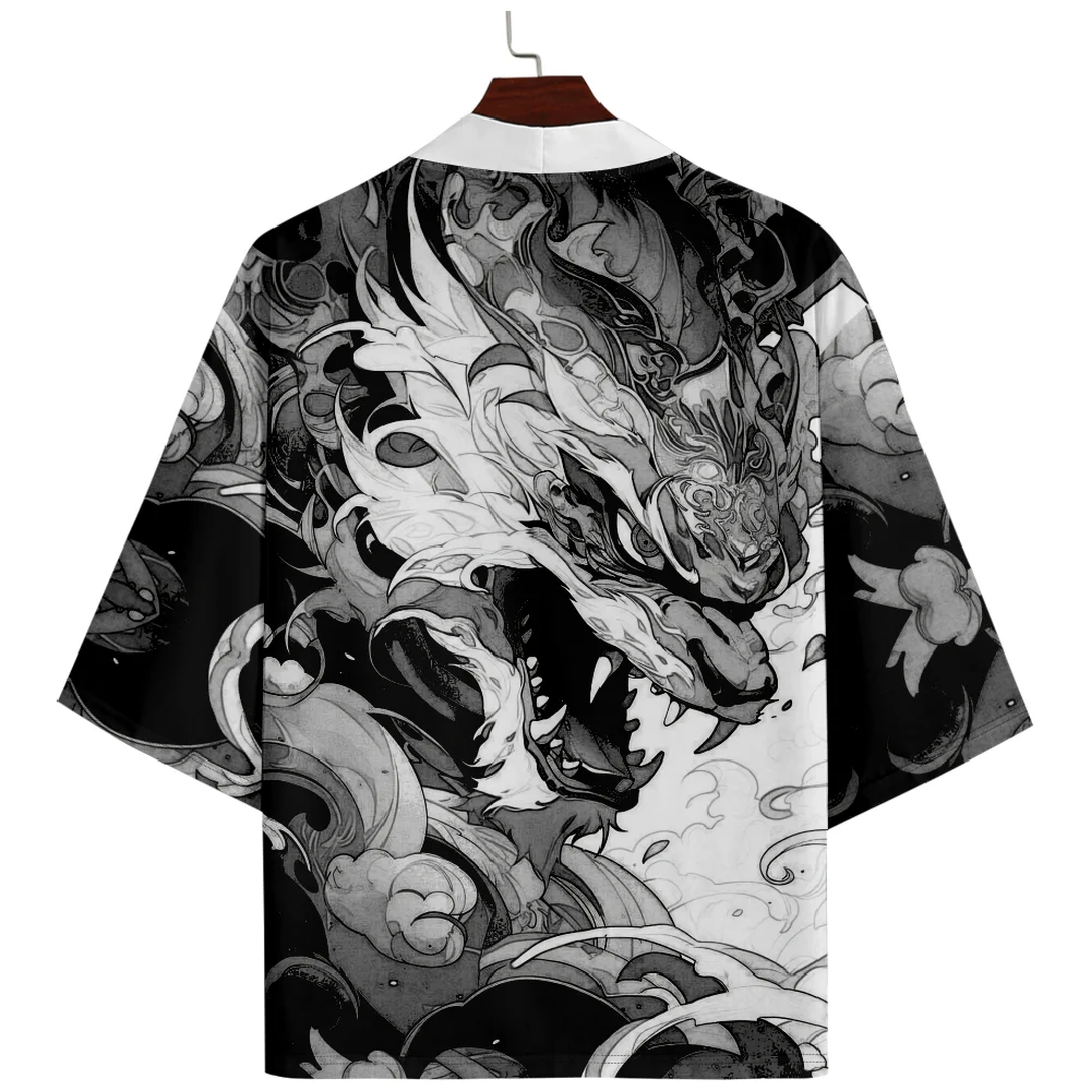 Anime Samurai Kimono Summer Beach Yukata Japanese Streetwear Cardigan Women Men Cosplay Haori Top