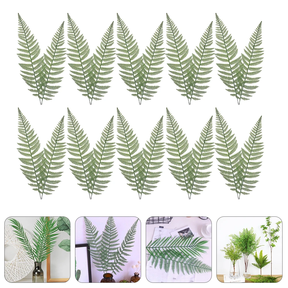 

Simulated Leaves Decoration Artificial Branch Leaf Green Plastic Plant DIY nament Fake Plants Home Garden Office Hotel Terrace