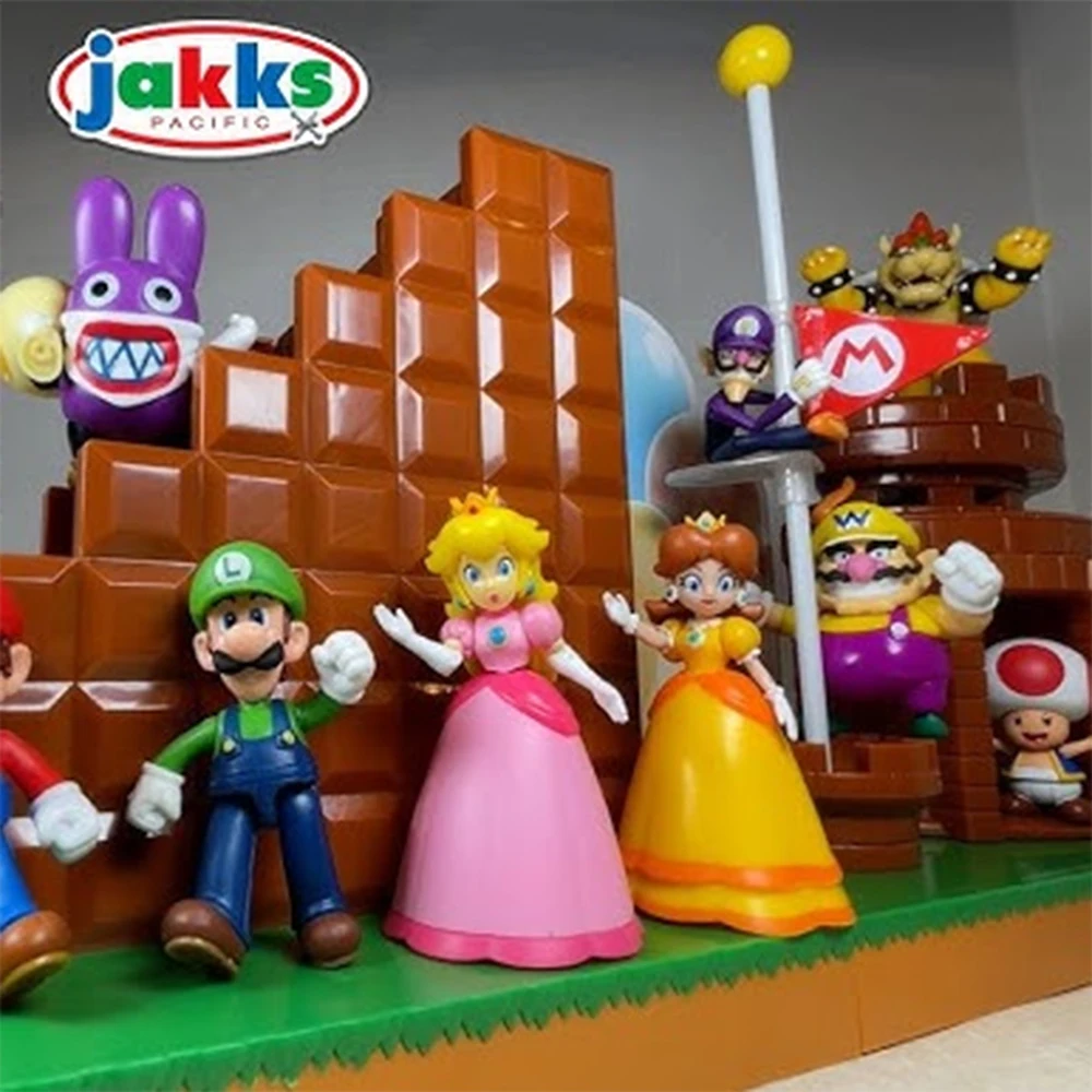 

JAKKS Super Bro lUigi Toads Toadettes Daisy Rosalina‌ Peach Mari Yoshii Action Figure Toys Collection Dolls Gifts for Kids