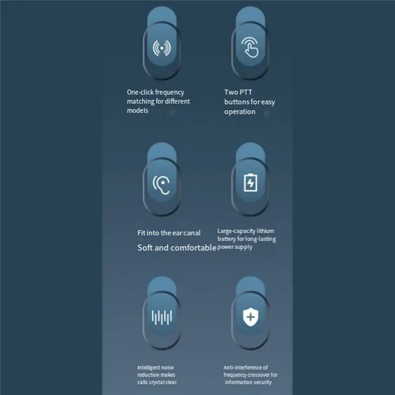 A25P Bluetooth For Feauty Salon Hair Salon Restaurant Wireless Mini Intercom Thin Ear-Hook Small 1000 Meter USB