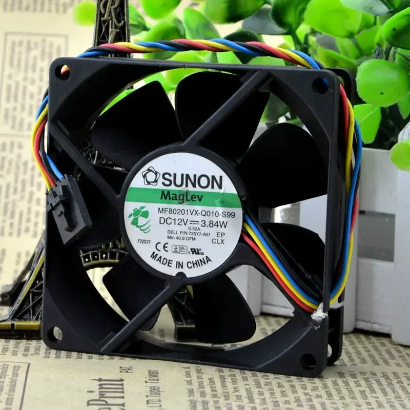 Genuine Fan for Jianzhun SUNON MF80201VX-Q010-S99 8020 12V 3.84W 4-Wire 8CM