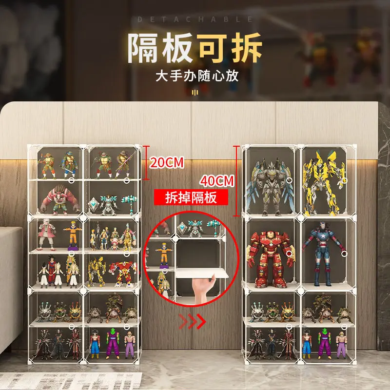 display with light Lego building block storage box household toy ornament dust-proof peripheral display shelf