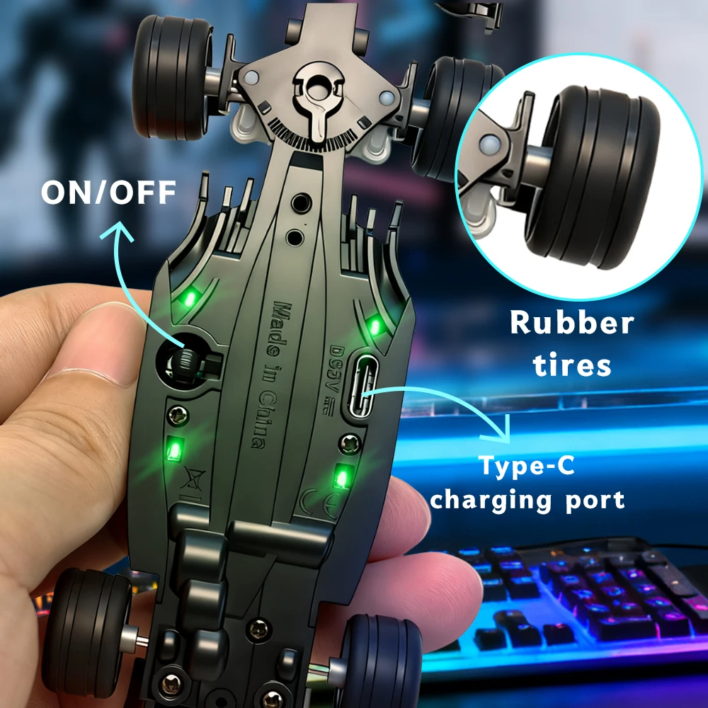 سيارة الانجراف RC بمقياس 1:64 - سيارة لعبة RC صغيرة الدفع الرباعي، رياضية، أنيقة، تصميم مبسط، هدية مثالية للعطلات للأطفال والكبار