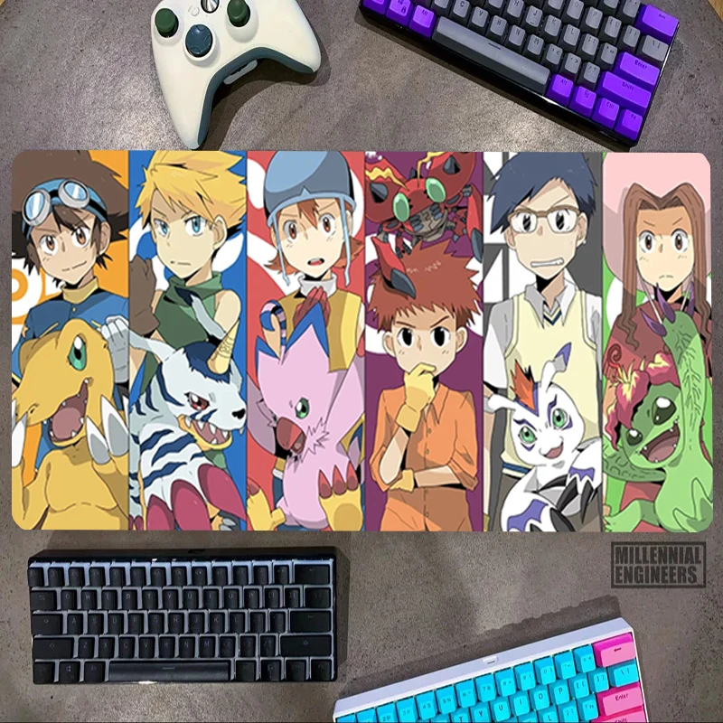 

Digimon Anime Mouse Pad Mousepad Gamer Desk Mat Office Accessories Gaming Mats Big Mousepepad Keyboard Extended Large Mause Xxl