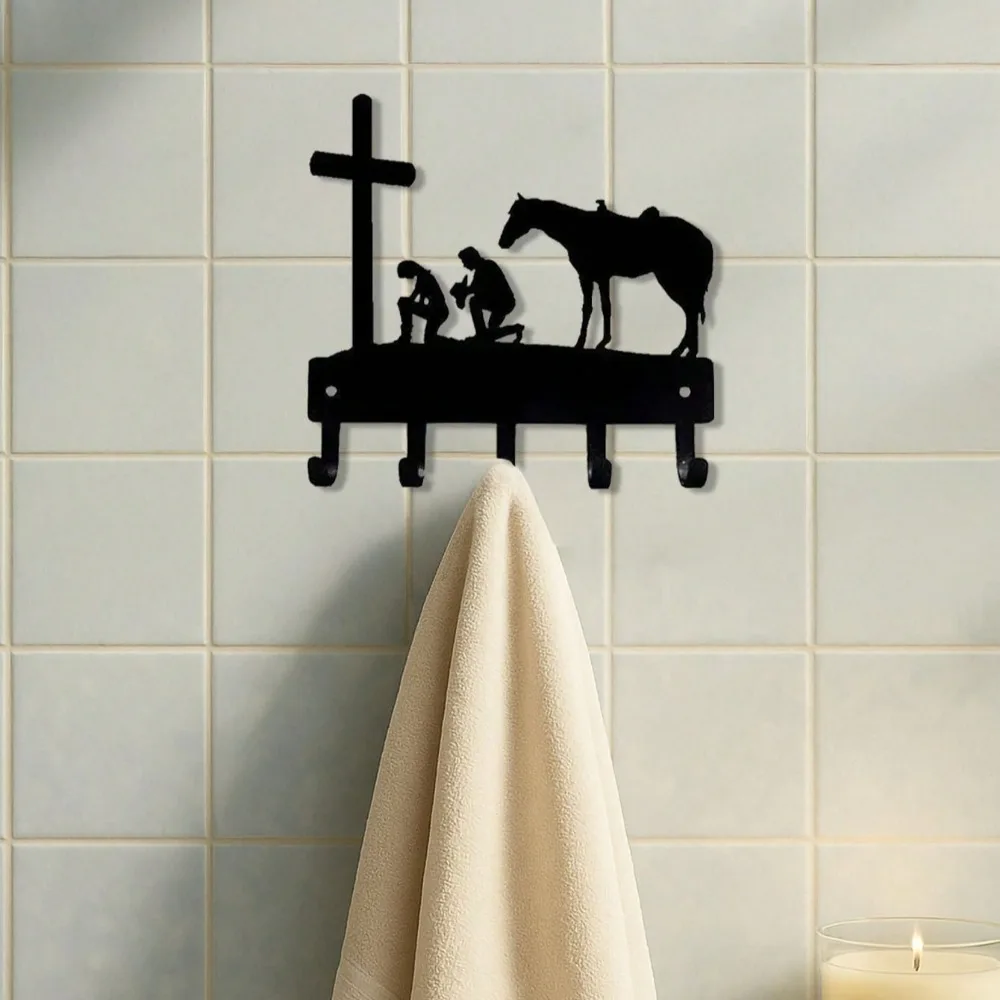 ตะขอแขวนผนังเหล็กสีดำแบบหรูหรา 1 ชิ้น เหมาะสำหรับติดตั้งในพื้นที่หลากหลาย เช่น ห้องนั่งเล่น ห้องนอน ใช้แขวนเสื้อผ้าในครัวได้ดีเยี่ยม