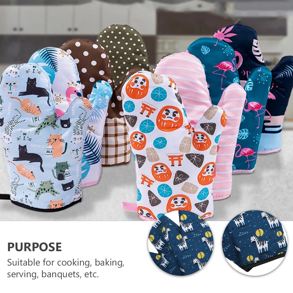 

Heat Resistant Gloves Thick Insulated Microwave Oven Baking Kitchen Cooking Anti Scald Protection Comfortable Water