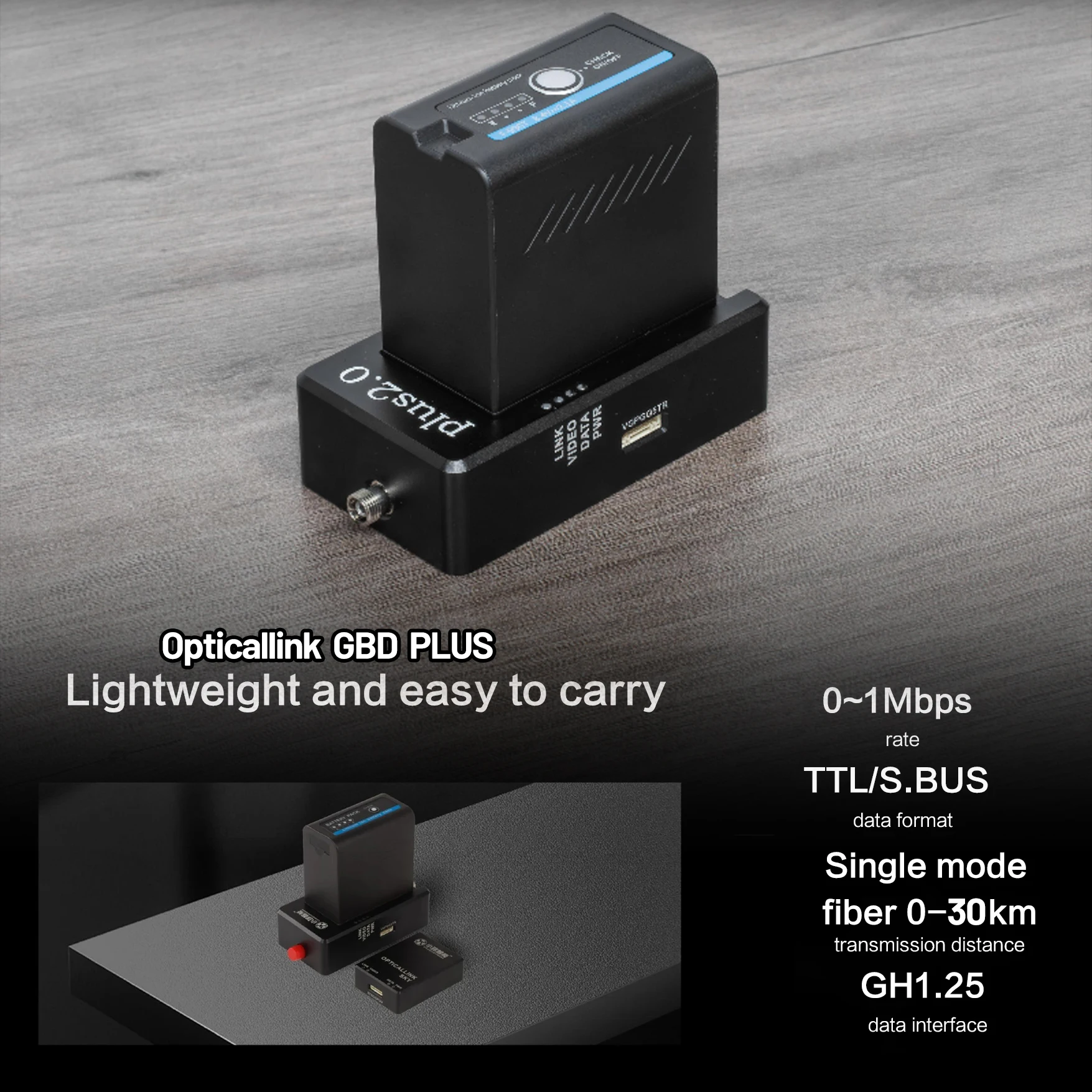 FPV Optical Fiber Image Data Module 3km/5km/10km/15km/20km/25km/30km Optical Link Sky FPV Drone Image Transmission to Ground end