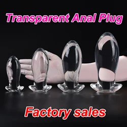 Transparent Huge Soft Anal Plug Big Butt Sex Toys for Men Women 18 Gay Masturbation Prostate Stimulation Massager Expander