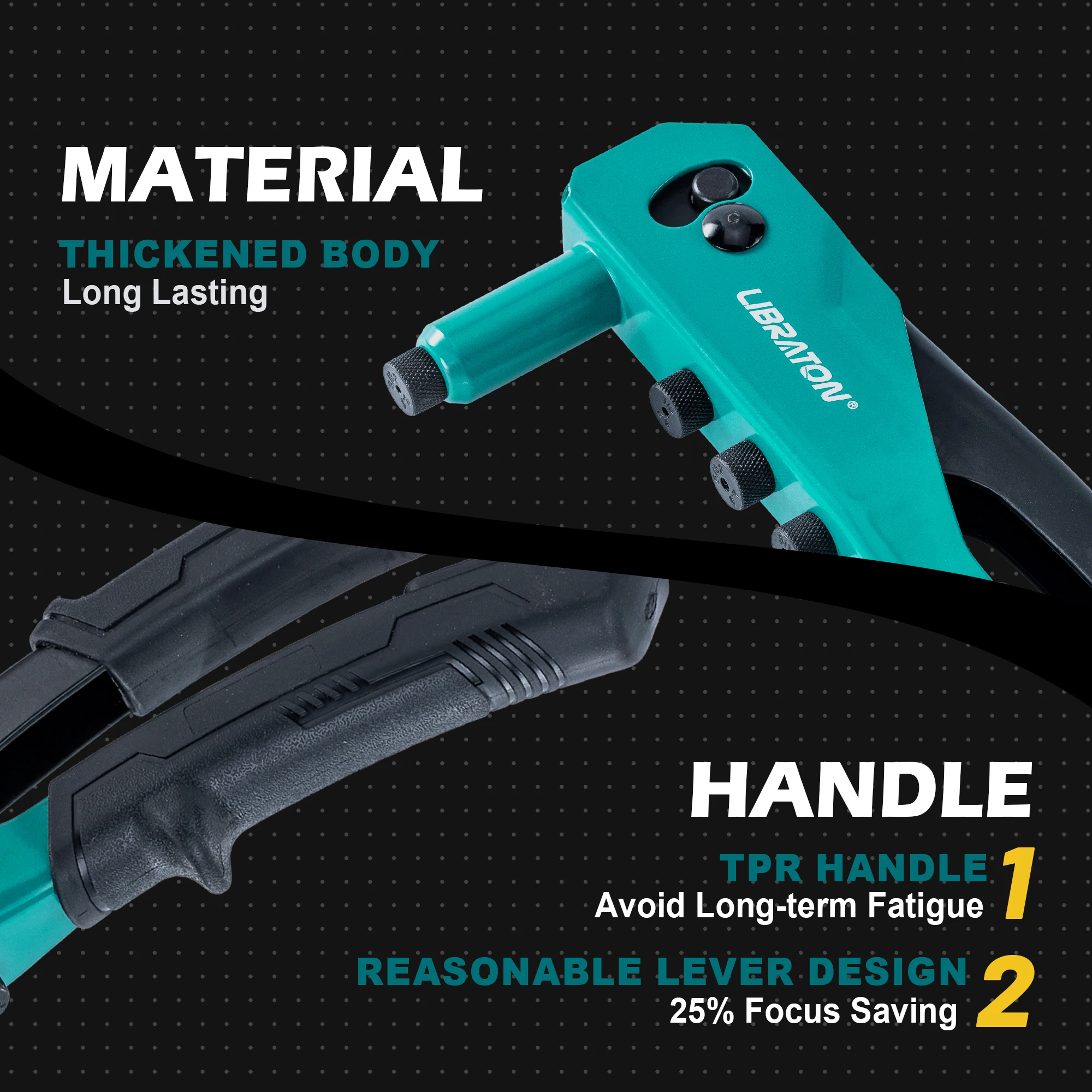 Rivet Gun Kit Heavy Duty Riveter Set Pop Rivet Gun 120Pc Blind Rivet Professional Hand Riveter Hand Tool Rivet Tool for Metal