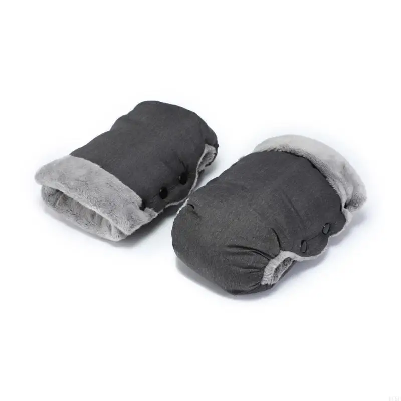 

H55B 1 Pair Universal Stroller Gloves Waterproof Warm Mittens Windproof Pram Muffs