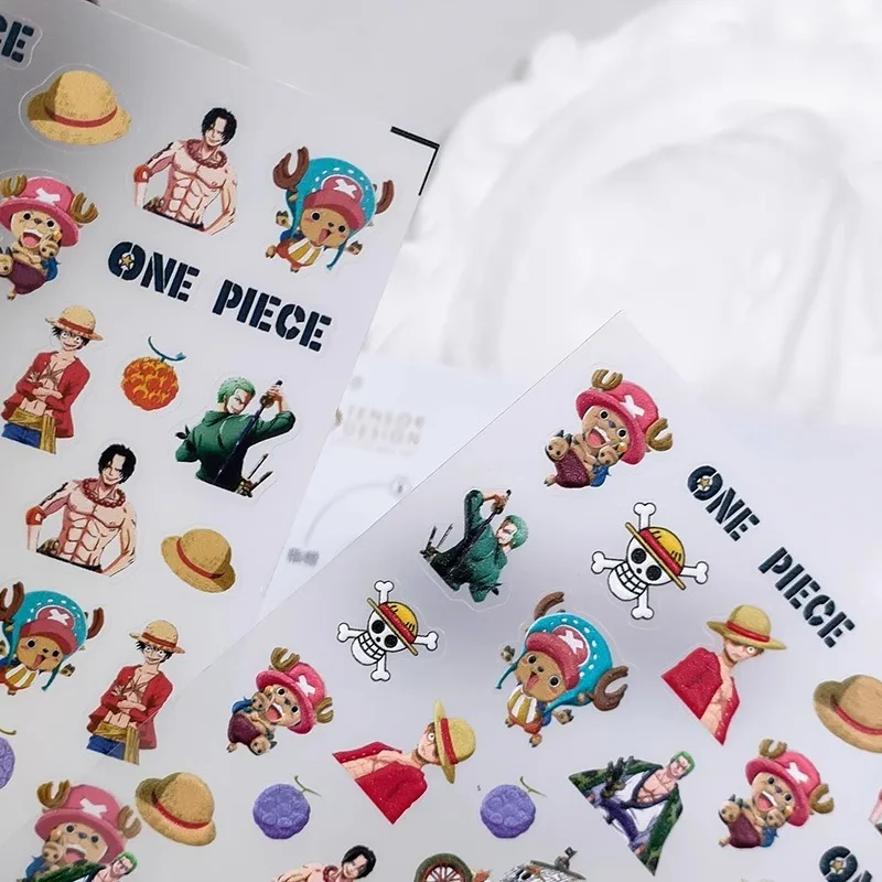 قطعة واحدة لوفي زورو المروحية أنيمي الأجهزة الطرفية الإبداعية شخصية الكرتون ستيريو جراب هاتف مسمار الفن لاصقة تزيين الهدايا