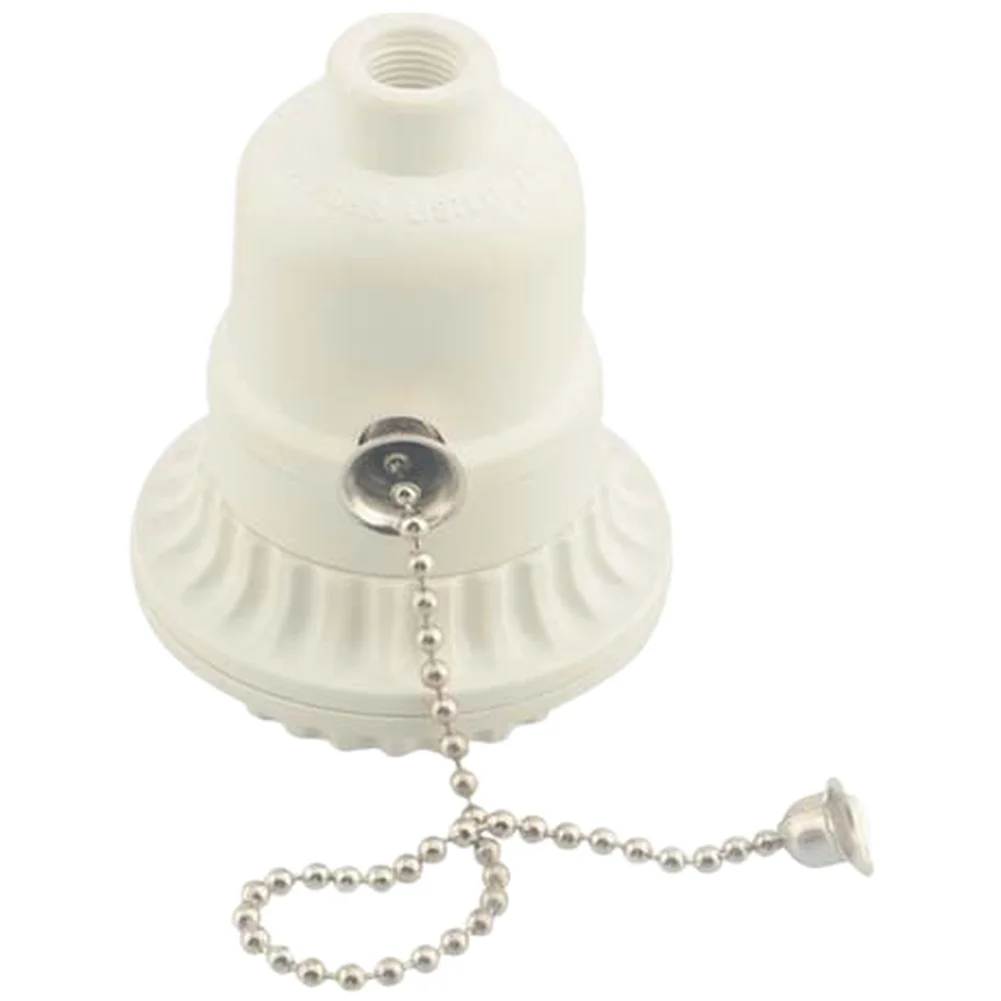 3pcs E27 Lamp Holder with Manual Pull Chain Switch Designed for E26 Base Bulbs in For DIY Fixture Applications