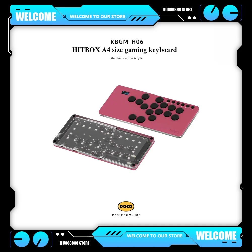 DOIO KBGM-H06 Gaming Keypad Steam SF HITBOX A4 PS5 PS4 Switch Aluminum Alloy Portable Custom Arcade Joystick KOF Tekken PC Gift