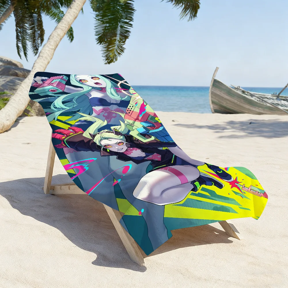 R-Rebecca Animated C-Cyberpunks-S Cool Towel Soft Pool Gift For Travel Gym Shower Camping Quick Dry Sports Large Beach Towels