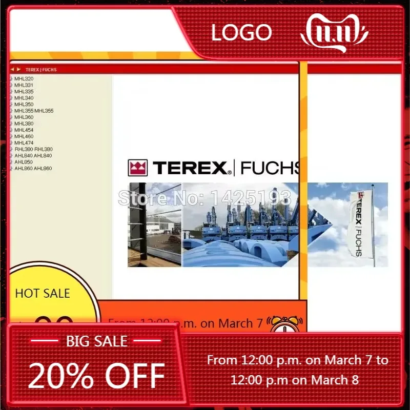 

EPC-OFTWARE для каталога запчастей Terex Fuchs 2010, для оборудования Terex/Fuchs