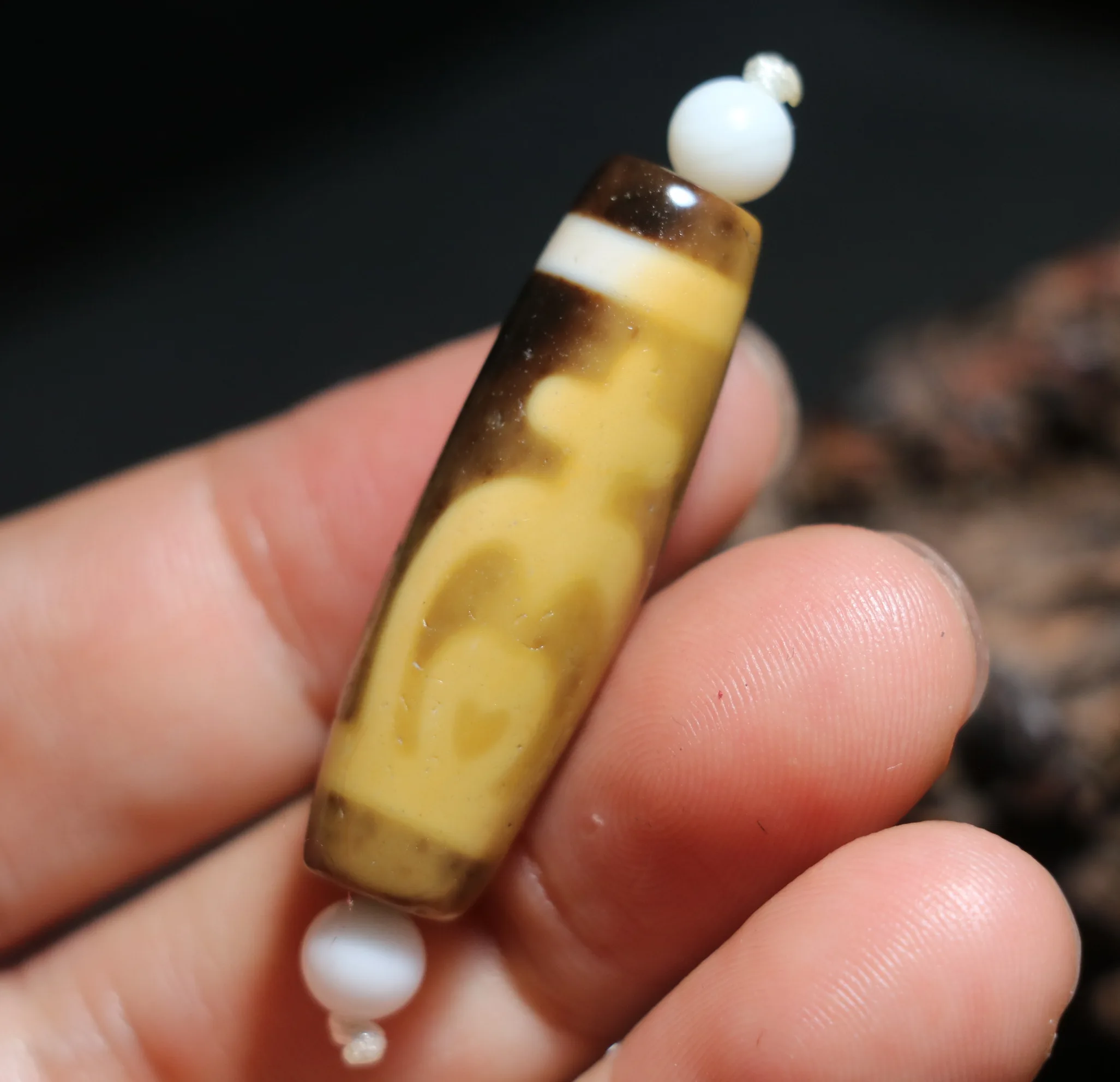 

A Treasure Unique Magic Power Tibetan Old Agate Treasure Bottle dZi Bead Pendant Amulet T Timestown UPD22