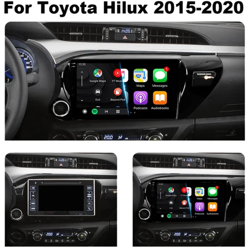 Imagen 2 del producto Android 15 2 Din estéreo para Toyota Hilux 2016 - 2020 Radio de coche con pantalla reproductor Multimedia navegación GPS unidad principal Autoradio