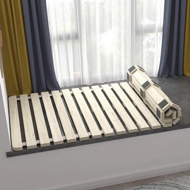 bay window tatami row skeleton breathable foldable solid wood hard bed board pine waist board pad