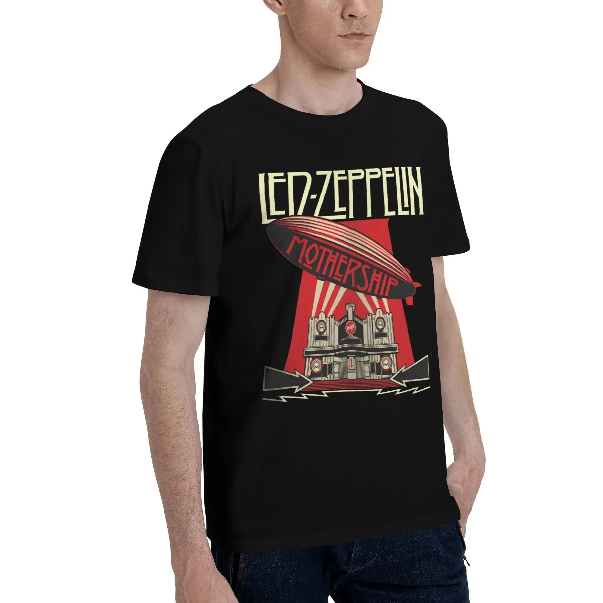 Led Zeppelin Mothership Tour Symbol T Shirt Women Men Oversized Y2k Sleeve Shirt Casual Cotton High Quality Female Short Sleeves