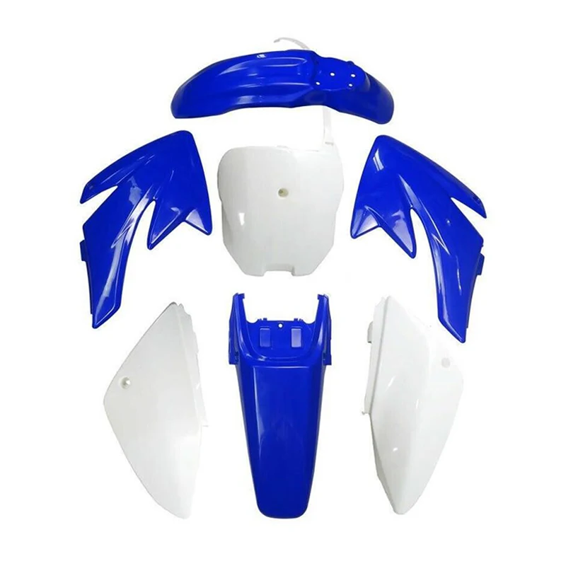 

Blue+White CRF 70 Plastic covers Fairing Kits CRF dirt Pit Bike Procket Xmotos Baja DR50 49 50cc 90 110 Kayo HK 160