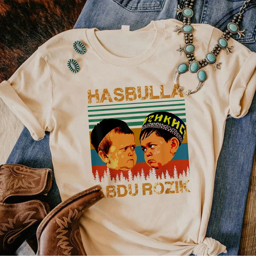 Hasbulla-Camiseta de diseñador para mujer, ropa de cómic y2k