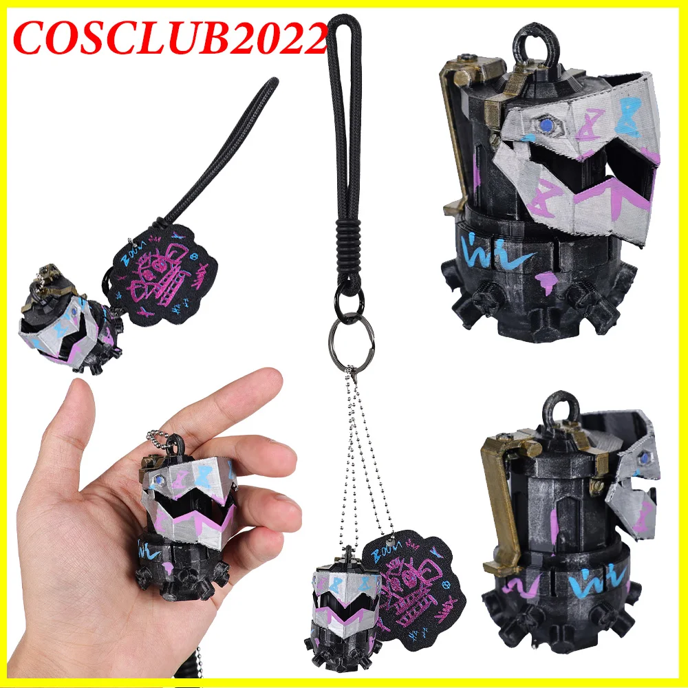 

LOL Game Arcane Jinx Cosplay Pendant Keychain Grenade Key Chain Adult Gifts Outfits Halloween Disguise Party Costume Accessories