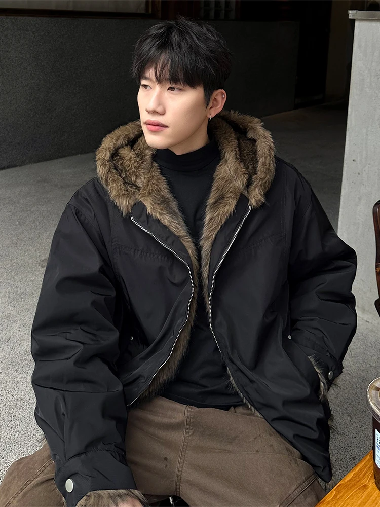 

Мужское хлопковое пальто Cleanfit Jaet ort Thiened, зимнее пальто на молнии с капюшоном, американская повседневная теплая внутренняя хлопковая подкладка