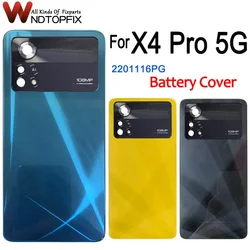 Nieuw 6.67 “Voor Xiaomi Poco X4 Pro 5G Accu Deksel Deur Achterbehuizing Cover Vervanging 2201116pg Voor Poco X4pro 5G Backcover