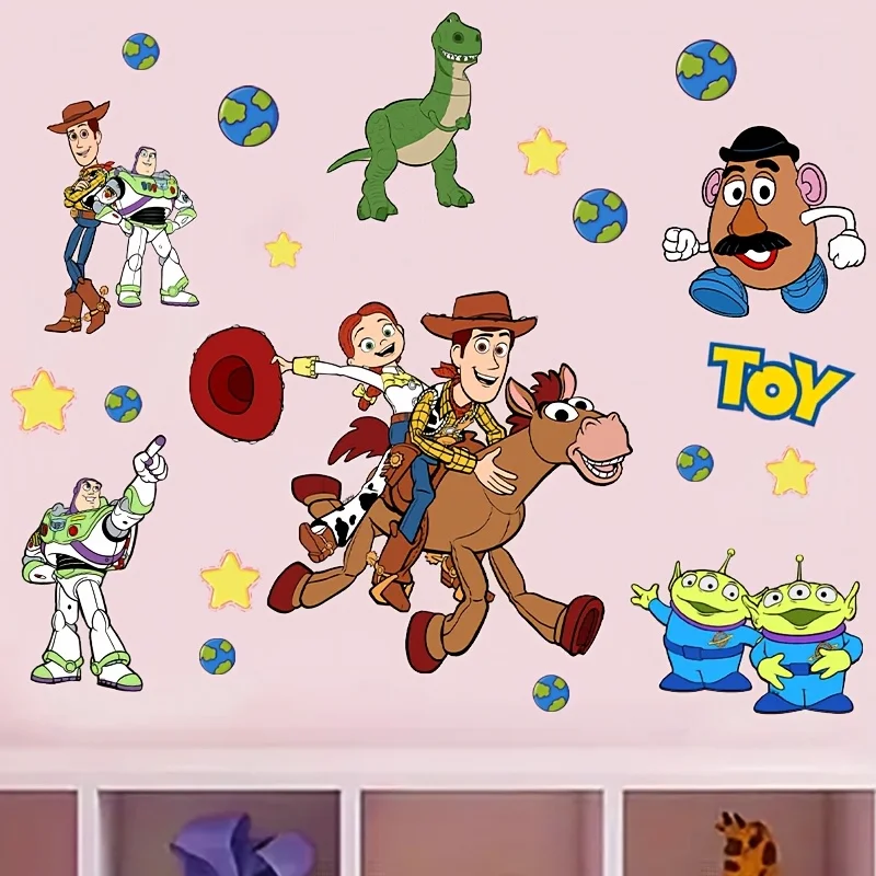 1 ملصق حائط من ديزني توي ستوري، ديكور نافذة، ديكور منزلي، ديكور منزلي فريد وملفت للنظر، هدية مثالية