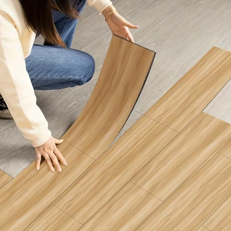 10 Uds. De pegatinas de suelo de PVC de 40x15cm, pegatinas de suelo de PVC con textura, pegatinas de suelo desmontables y fáciles de instalar