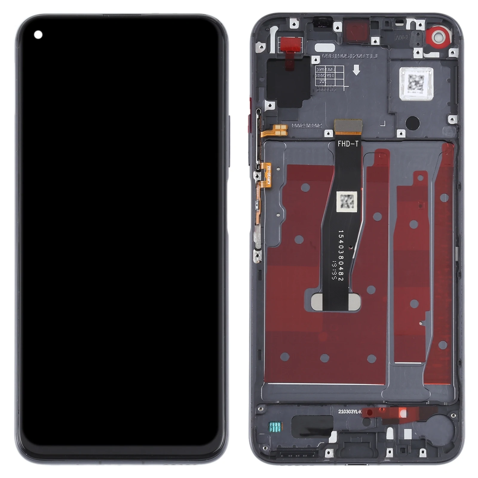 AMOLED LCD Screen For Honor 20 / Huawei Nova 5T Digitizer Full Assembly with Frame