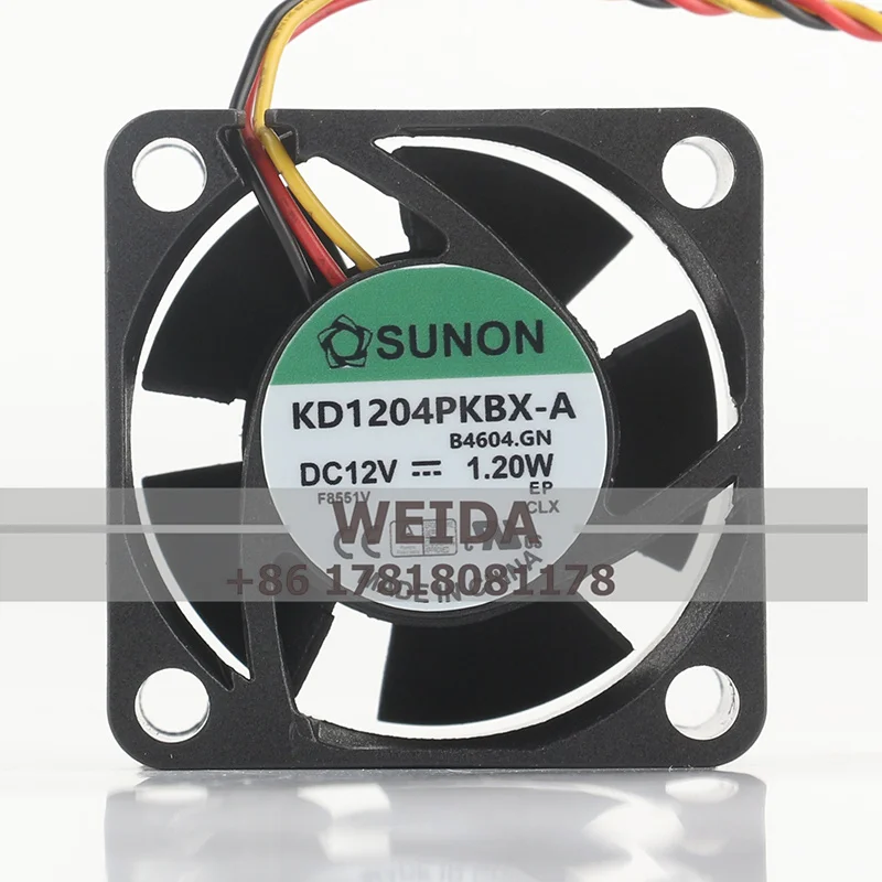 Original SUNON 40*40*20MM KD1204PKBX-A 4020 DC12V 1.20W 4CM 3-wire double ball cooling fan