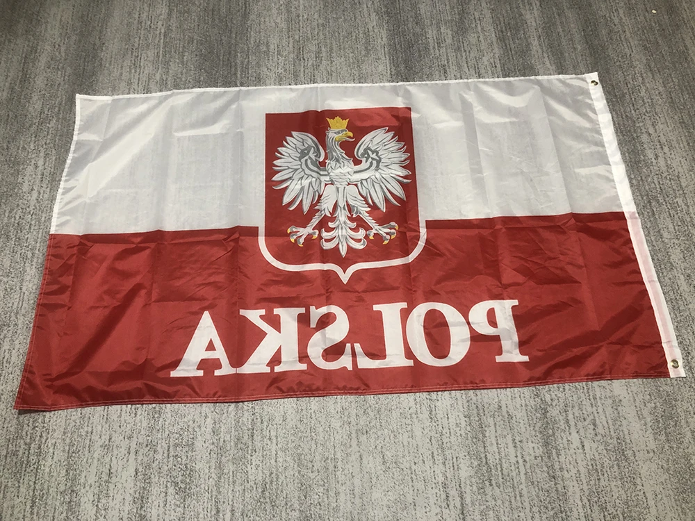 Poland Emble flag 90*150cm 3x5fts polyester hanging The Republic Of Poland Eagle flag polish flags white red EU Poland flags