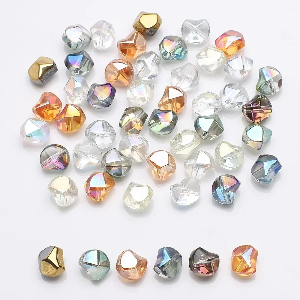 Image of 50 Teile/los Kristall Unregelmäßige Perlen 8mm Glas Lose Spacer Perlen Für Schmuck Machen DIY Handgemachte Earing Zubehör Bekleidungs decor