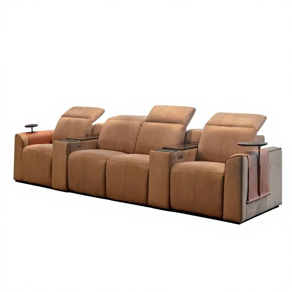 #￥Bespoke Home Theater Sofas for Luxury Villas & Mansions: Your One-Stop Global Furniture Solution for Ultimate Cinema Comfort