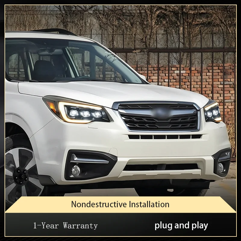 Car Lamps For Subaru Forester 2013-2018 Front Light LED Turn Signal DRL Headlight HID Projector Lens Refit Auto Tool Accessories