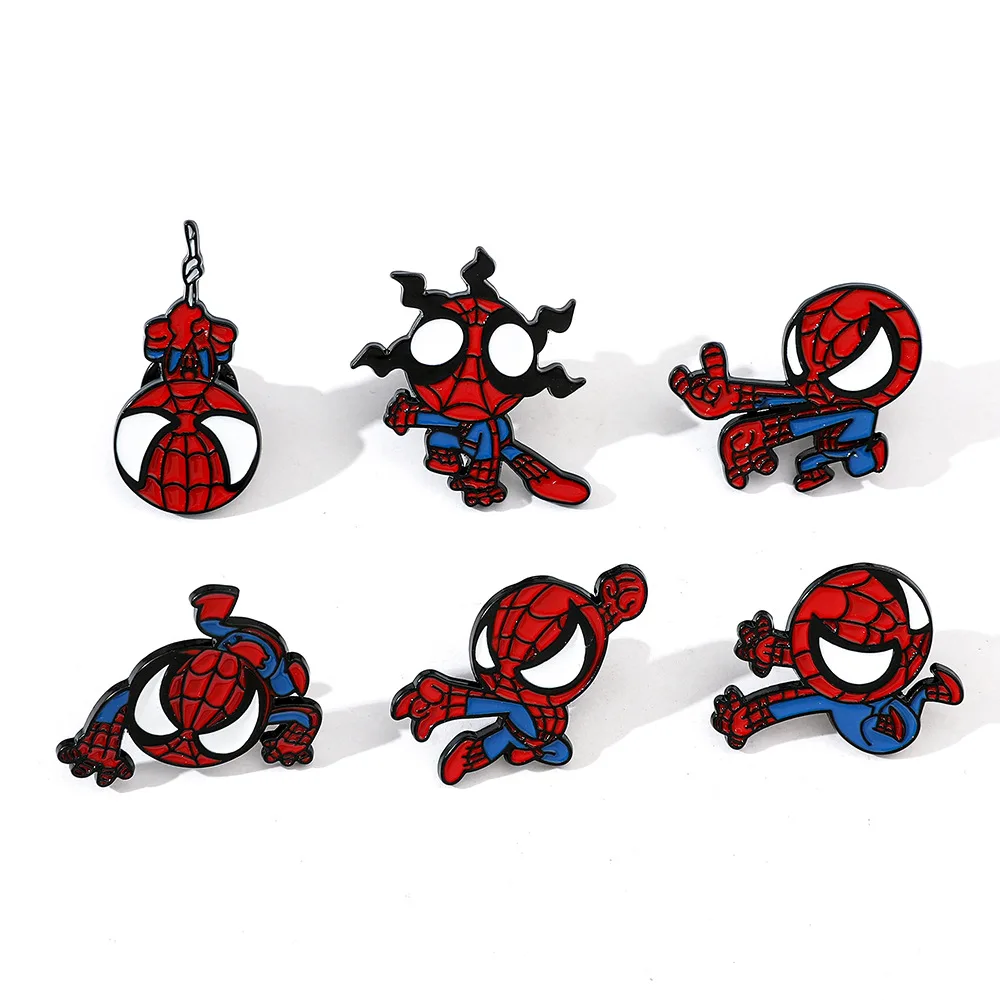 

Action Movies Cartoon Spider-Man Brooch Personality Spider-Man Enamel Pin Metal Emblem Jewelry Backpack Clothing Accessories