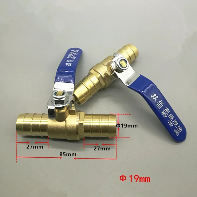 red handle Valve 6mm-12mm Hose Barb Inline Brass Water Oil Air Gas Fuel Line Shutoff Ball Valve Pipe Fittings