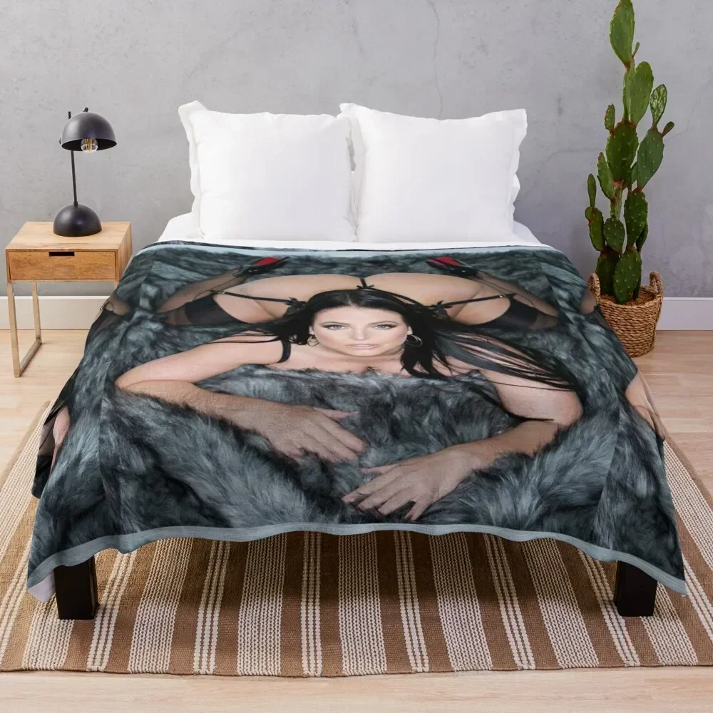 

Angela White has a nice ass Throw Blanket Retros blankets ands wednesday Blankets