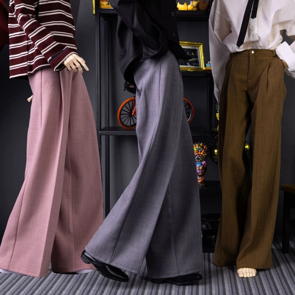 1/4 1/3 Doll's Clothes Pants for 45cm,70 To 73cm,75cm,77cm Boy Bjd Doll Floor Dragging Wide Leg Pants Doll Accessories, No Doll