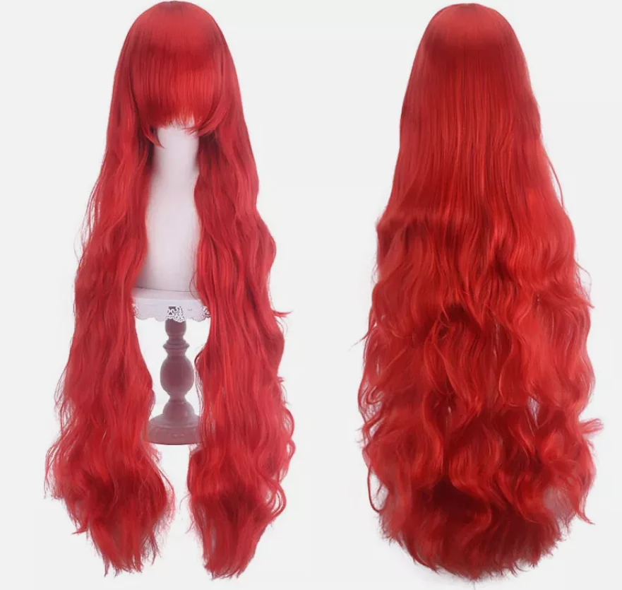 12 Colors 100cm Long Curly Cosplay Wigs Women Halloween Wave Synthetic Hair