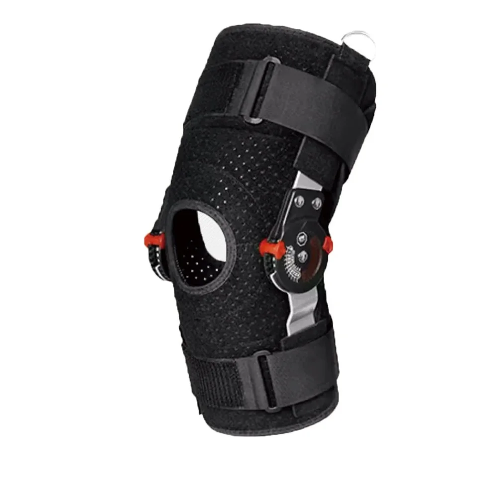 Hinged ROM Knee Brace Post Op Knee Support Adjustable Orthopedic Knee Pad Postoperative Rehabilitation Stabilization Support