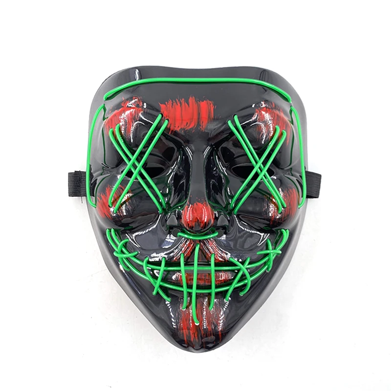 1 paar LED Handschuhe Neon Glowing Halloween Party Licht Requisiten Leuchtende Blinkende Schädel Handschuhe Bühne Kostüm Glow Party Liefert – Detail 4