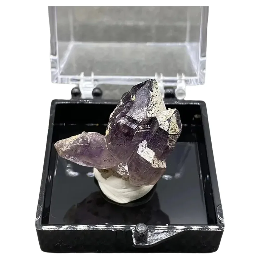 

100% Natural Namibian Bone Amethyst pendant Quartz Mineral Specimen Healing Home Decor Collection+Box size;35*35*35*mm
