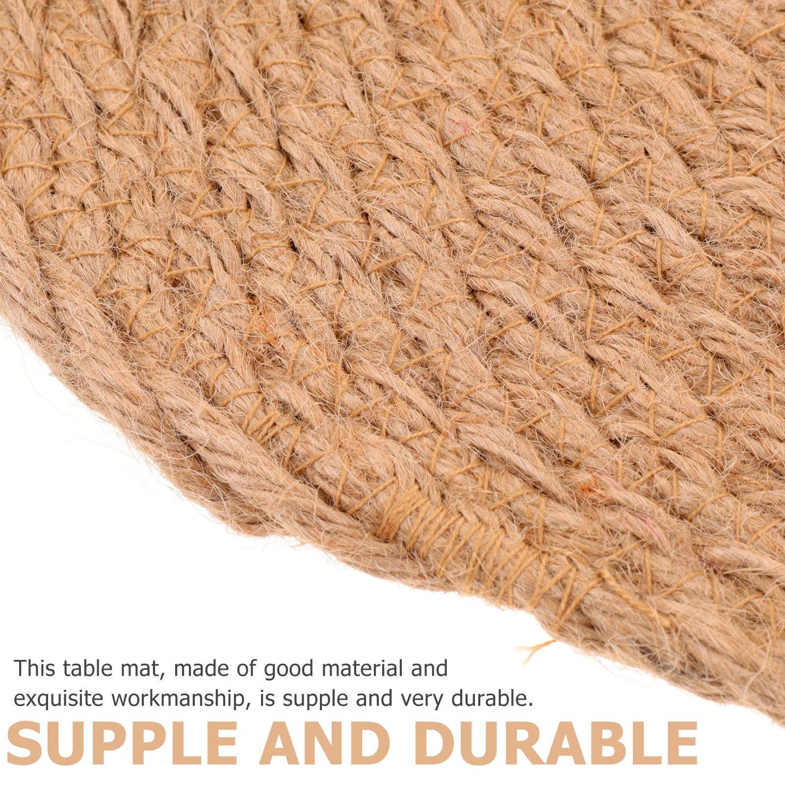 

Linen Rope Placemats Heat Resistant Woven Place Mat Oval Shape Coaster Dining Table Decor Kitchen Home Accessories