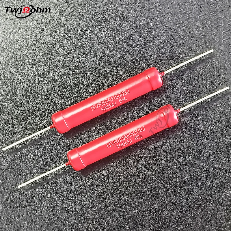 1pcs hvr80ah5009 résistance haute tension 5w30k100k200k1m40m1k2m5m10m10gohm470k300mfilm épais sans résistance inductive