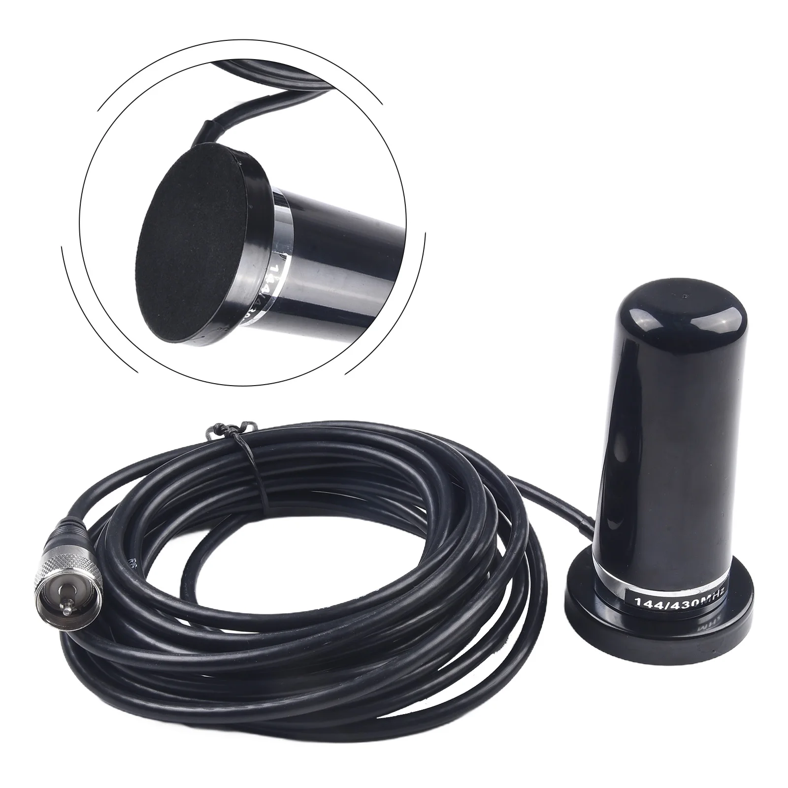 Waterproof Car Radio Dual Band Antenna 136-174/400-480Mhz Antenna Aerial Connector Non-Scratch Magnetic Base Mount