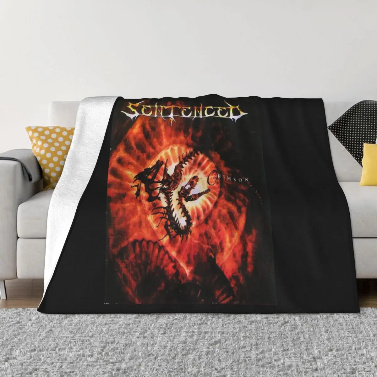 Sentenced Crimson Logo Metal Band Mens Black Size S M L Xl 2Xl 3Xl Personalized Throw Blanket